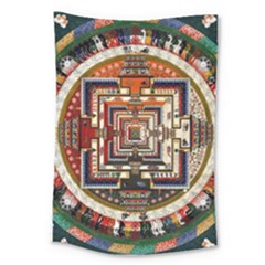 Colorful Mandala Large Tapestry