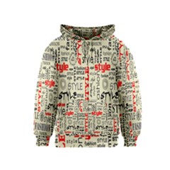 Backdrop Style With Texture And Typography Fashion Style Kids  Zipper Hoodie