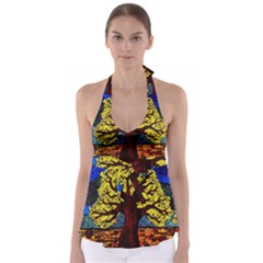 Tree Of Life Babydoll Tankini Top