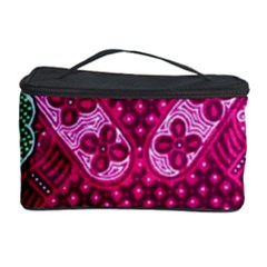 Pink Batik Cloth Fabric Cosmetic Storage Case