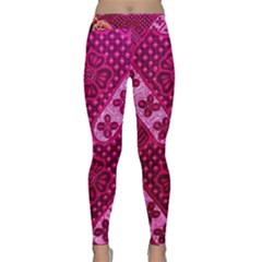 Pink Batik Cloth Fabric Classic Yoga Leggings