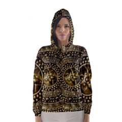 Gold Roman Shield Costume Hooded Wind Breaker (women)