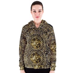 Gold Roman Shield Costume Women s Zipper Hoodie by BangZart