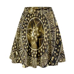 Gold Roman Shield Costume High Waist Skirt by BangZart