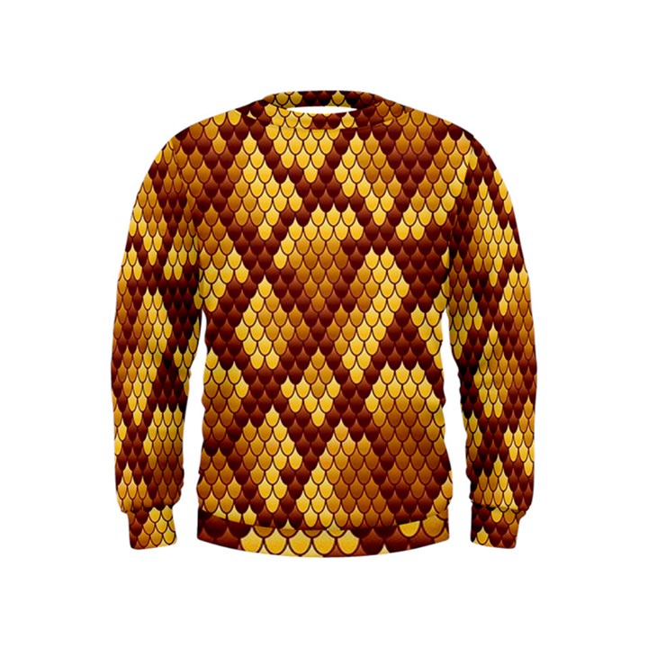 Snake Skin Pattern Vector Kids  Sweatshirt