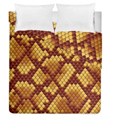 Snake Skin Pattern Vector Duvet Cover Double Side (queen Size)