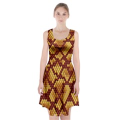 Snake Skin Pattern Vector Racerback Midi Dress