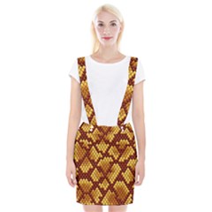 Snake Skin Pattern Vector Braces Suspender Skirt