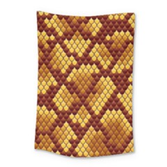 Snake Skin Pattern Vector Small Tapestry by BangZart