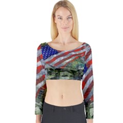 Usa United States Of America Images Independence Day Long Sleeve Crop Top