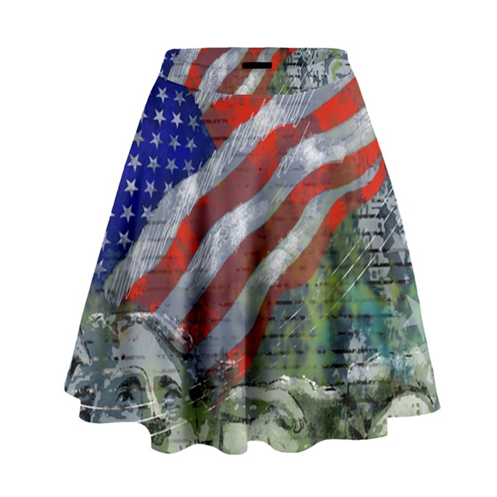 Usa United States Of America Images Independence Day High Waist Skirt