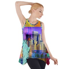 New York City The Statue Of Liberty Side Drop Tank Tunic