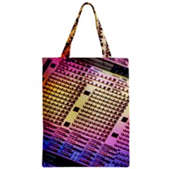 Optics Electronics Machine Technology Circuit Electronic Computer Technics Detail Psychedelic Abstra Zipper Classic Tote Bag by BangZart