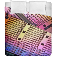 Optics Electronics Machine Technology Circuit Electronic Computer Technics Detail Psychedelic Abstra Duvet Cover Double Side (california King Size) by BangZart