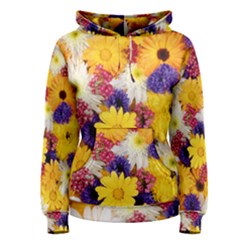 Colorful Flowers Pattern Women s Pullover Hoodie