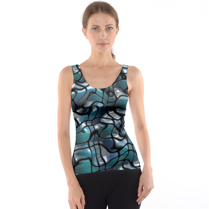 Old Spiderwebs On An Abstract Glass Tank Top