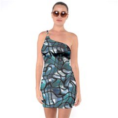 Old Spiderwebs On An Abstract Glass One Soulder Bodycon Dress