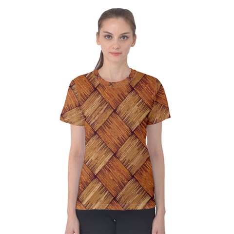 Vector Square Texture Pattern Women s Cotton Tee by BangZart