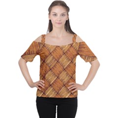 Vector Square Texture Pattern Cutout Shoulder Tee