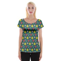 The Gift Wrap Patterns Cap Sleeve Tops