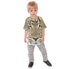 Leopard Face Kids Raglan Tee