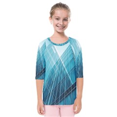 Glass Bulding Kids  Quarter Sleeve Raglan Tee