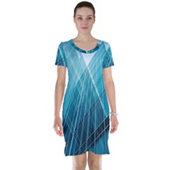 Glass Bulding Short Sleeve Nightdress by BangZart