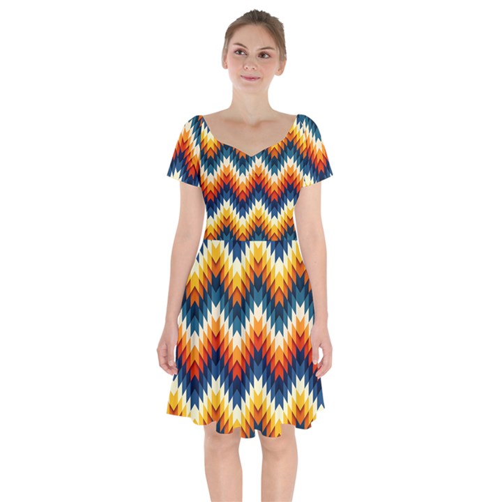 The Amazing Pattern Library Short Sleeve Bardot Dress