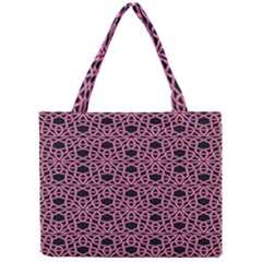 Triangle Knot Pink And Black Fabric Mini Tote Bag