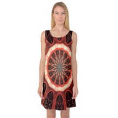 Circle Pattern Sleeveless Satin Nightdress