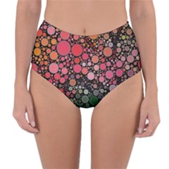 Circle Abstract Reversible High-waist Bikini Bottoms by BangZart