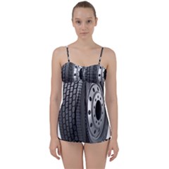 Tire Babydoll Tankini Set