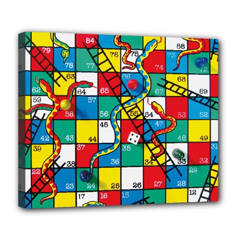 Snakes And Ladders Deluxe Canvas 24  X 20   by BangZart