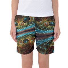 Fractal Snake Skin Women s Basketball Shorts