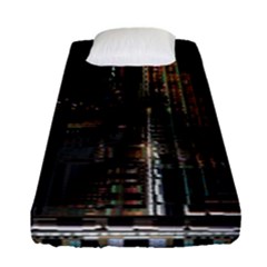 Blacktechnology Circuit Board Electronic Computer Fitted Sheet (single Size) by BangZart