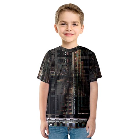 Blacktechnology Circuit Board Electronic Computer Kids  Sport Mesh Tee by BangZart