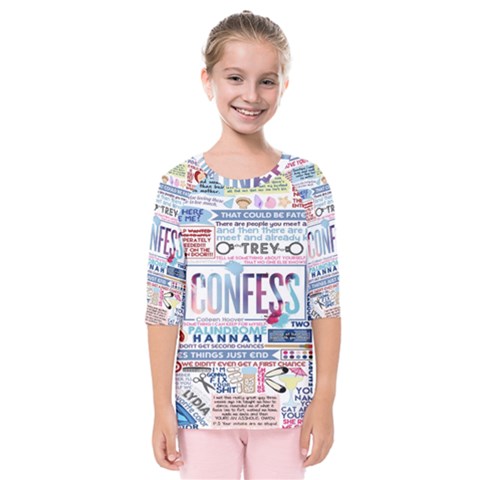 Book Collage Based On Confess Kids  Quarter Sleeve Raglan Tee by BangZart