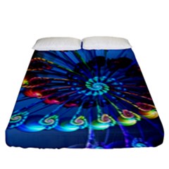 Top Peacock Feathers Fitted Sheet (king Size)