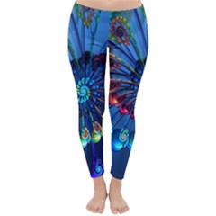 Top Peacock Feathers Classic Winter Leggings