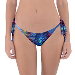 Top Peacock Feathers Reversible Bikini Bottom