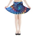 Top Peacock Feathers Mini Flare Skirt View3