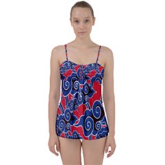 Batik Background Vector Babydoll Tankini Set