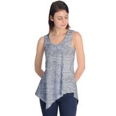 Embossed Rose Pattern Sleeveless Tunic