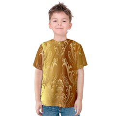 Golden Pattern Vintage Gradient Vector Kids  Cotton Tee