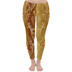 Golden Pattern Vintage Gradient Vector Classic Winter Leggings