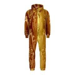 Golden Pattern Vintage Gradient Vector Hooded Jumpsuit (kids)