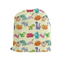 Group Of Funny Dinosaurs Graphic Drawstring Pouches (extra Large)