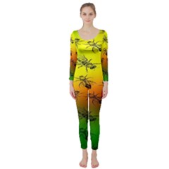 Insect Pattern Long Sleeve Catsuit by BangZart
