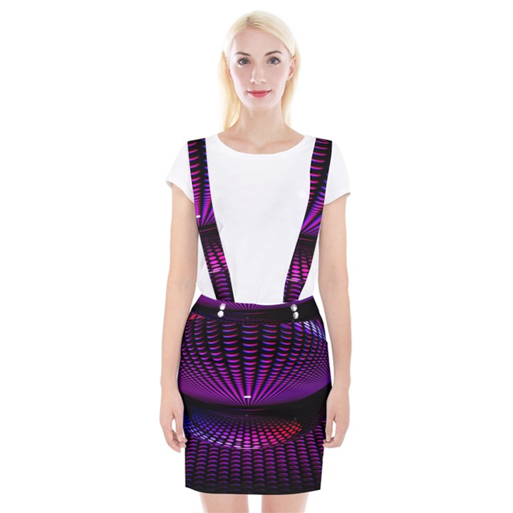 Glass Ball Texture Abstract Braces Suspender Skirt