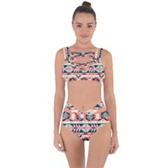 Aztec Pattern Bandaged Up Bikini Set 